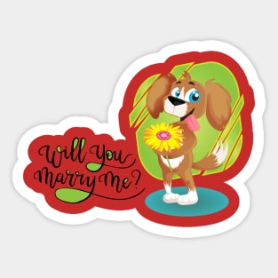 would you marry me Sticker